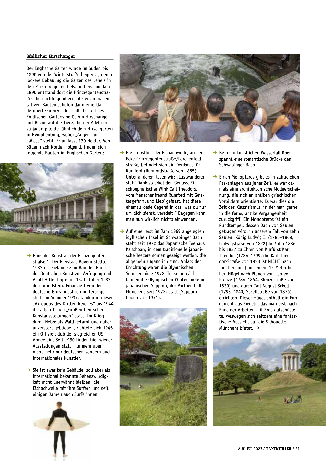 Originalseite 21 der Ausgabe Taxikurier August 2023